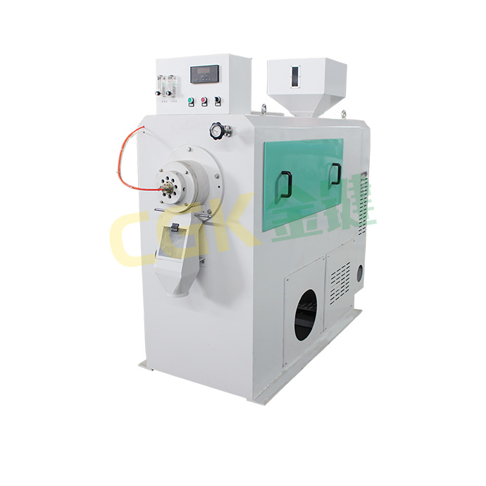 Horizontal grain polisher